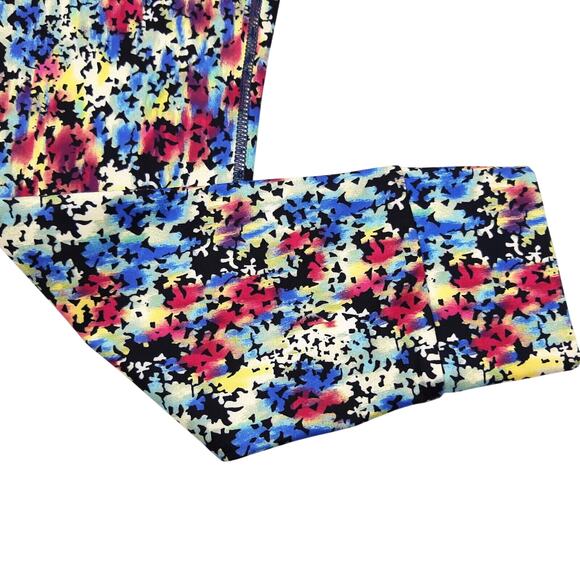 Jones New York Women Abstract Stream Sports Workout 7/8 Crop Leggings Size M - Picture 2 of 5